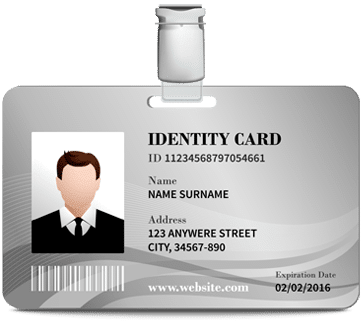 Identification Card Graphic icon